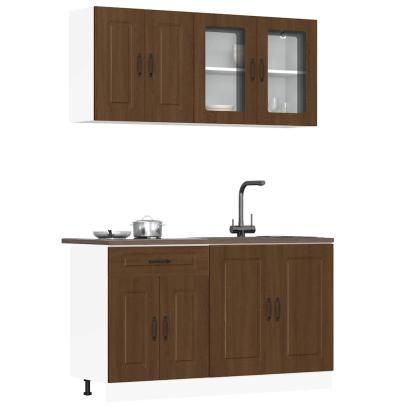 Set dulap de bucătărie din 4 piese „Kalmar” stejar maro lemn GartenMobel Dekor