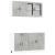 Set dulapuri de bucătărie 4 piese „Kalmar” gri beton Lemn GartenMobel Dekor