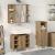Set mobilier de baie, 3 piese, stejar artizanal, lemn prelucrat GartenMobel Dekor