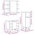 Set mobilier de baie, 3 piese, stejar artizanal, lemn prelucrat GartenMobel Dekor