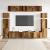 Set dulap TV 8 piese montat pe perete lemn vechi lemn prelucrat GartenMobel Dekor