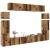Set dulap TV 8 piese montat pe perete lemn vechi lemn prelucrat GartenMobel Dekor