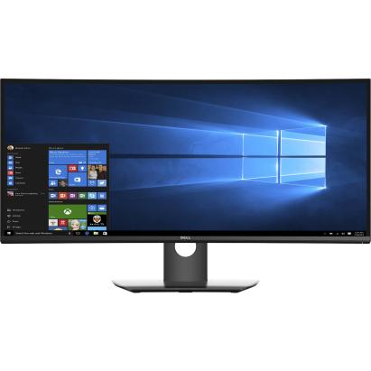 Monitor Second Hand Curved LED IPS Dell 34", WQHD, HDMI, Display Port, Negru/Argintiu, U3417W NewTechnology Media