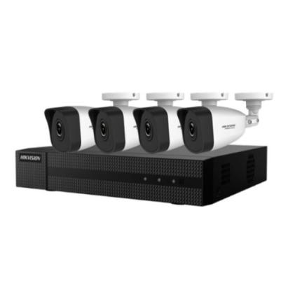 Kit supraveghere IP HiWatch Hikvision 4 camere 4MP IR 30m lentila 2.8mm, NVR  8 canale PoE 4MP 60 Mbps SafetyGuard Surveillance