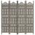 Paravan cameră sculptat manual 4 panouri gri 160x165 cm mango GartenMobel Dekor