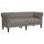Set de canapele, 2 piese, gri taupe, material GartenMobel Dekor
