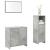 Set mobilier de baie, 3 piese, gri beton, lemn compozit GartenMobel Dekor