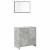 Set mobilier de baie, 3 piese, gri beton, lemn compozit GartenMobel Dekor