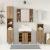 Set mobilier de baie, 4 piese, stejar artizanal, lemn prelucrat GartenMobel Dekor