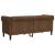 Canapea Chesterfield cu 2 locuri, maro, material textil GartenMobel Dekor