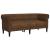 Canapea Chesterfield cu 2 locuri, maro, material textil GartenMobel Dekor