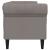 Canapea Chesterfield cu 3 locuri, gri taupe, material textil GartenMobel Dekor