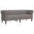 Canapea Chesterfield cu 3 locuri, gri taupe, material textil GartenMobel Dekor