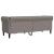 Canapea Chesterfield cu 3 locuri, gri taupe, material textil GartenMobel Dekor