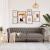 Canapea Chesterfield cu 3 locuri, gri taupe, material textil GartenMobel Dekor