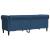 Canapea Chesterfield cu 3 locuri, albastru, material textil GartenMobel Dekor