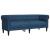 Canapea Chesterfield cu 3 locuri, albastru, material textil GartenMobel Dekor
