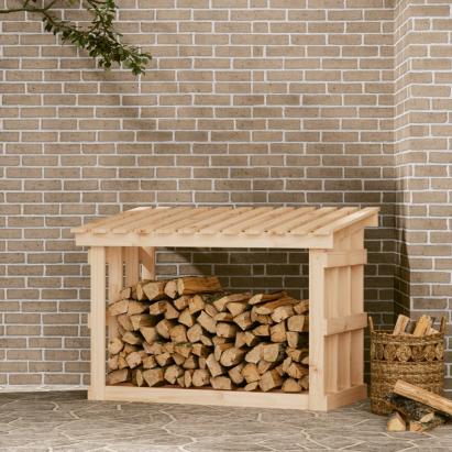 Rastel pentru lemne de foc, 108x64,5x77 cm, lemn masiv pin GartenMobel Dekor