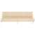 Canapea extensibilă cu 2 locuri, crem, material textil GartenMobel Dekor