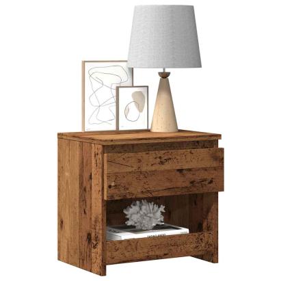 Noptiere 2 buc. Lemn vechi 40x30x39 cm Lemn prelucrat GartenMobel Dekor