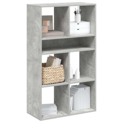 Bibliotecă, gri beton, 66x31x112 cm, lemn prelucrat GartenMobel Dekor