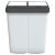 Coș de gunoi dublu, alb, 2x25 L GartenMobel Dekor