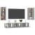 Set dulap TV, 5 piese, gri beton, lemn prelucrat GartenMobel Dekor