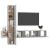 Set de dulapuri TV, 5 buc., gri beton, lemn prelucrat GartenMobel Dekor