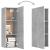 Set de dulapuri TV, 3 piese, gri beton, lemn prelucrat GartenMobel Dekor