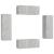 Set de dulapuri TV, 4 piese, gri beton, lemn prelucrat GartenMobel Dekor