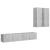 Set de dulapuri TV, 4 piese, gri beton, lemn prelucrat GartenMobel Dekor