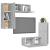 Set de dulapuri TV, 4 piese, gri beton, lemn prelucrat GartenMobel Dekor