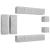 Set de dulapuri TV, 8 piese, gri beton, lemn prelucrat GartenMobel Dekor