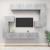 Set dulap TV, 8 piese, gri beton, lemn prelucrat GartenMobel Dekor