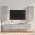 Set dulap TV, 4 piese, gri beton, lemn prelucrat GartenMobel Dekor
