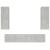 Set dulap TV, 4 piese, gri beton, lemn prelucrat GartenMobel Dekor