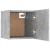 Set dulap TV, 5 piese, gri beton, lemn prelucrat GartenMobel Dekor