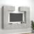 Set dulap TV, 6 piese, gri beton, lemn prelucrat GartenMobel Dekor