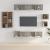 Set dulap TV, 8 piese, gri beton, lemn prelucrat GartenMobel Dekor