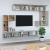 Dulap TV montat pe perete, gri beton, lemn prelucrat GartenMobel Dekor