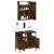 Set mobilier de baie, 2 piese, stejar fumuriu, lemn prelucrat GartenMobel Dekor