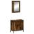 Set mobilier de baie, 2 piese, stejar fumuriu, lemn prelucrat GartenMobel Dekor