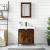 Set mobilier de baie, 2 piese, stejar fumuriu, lemn prelucrat GartenMobel Dekor