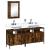 Set mobilier de baie, 3 piese, stejar fumuriu, lemn prelucrat GartenMobel Dekor