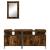 Set mobilier de baie, 3 piese, stejar fumuriu, lemn prelucrat GartenMobel Dekor