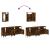 Set mobilier de baie, 3 piese, stejar fumuriu, lemn prelucrat GartenMobel Dekor