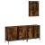Set mobilier de baie, 3 piese, stejar fumuriu, lemn prelucrat GartenMobel Dekor