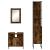 Set mobilier de baie, 3 piese, stejar fumuriu, lemn prelucrat GartenMobel Dekor