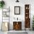 Set mobilier de baie, 3 piese, stejar fumuriu, lemn prelucrat GartenMobel Dekor