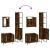 Set mobilier de baie, 3 piese, stejar fumuriu, lemn prelucrat GartenMobel Dekor
